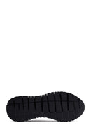 Erkek Siyah Bağcıklı Deri Casual Sneaker | Derimod