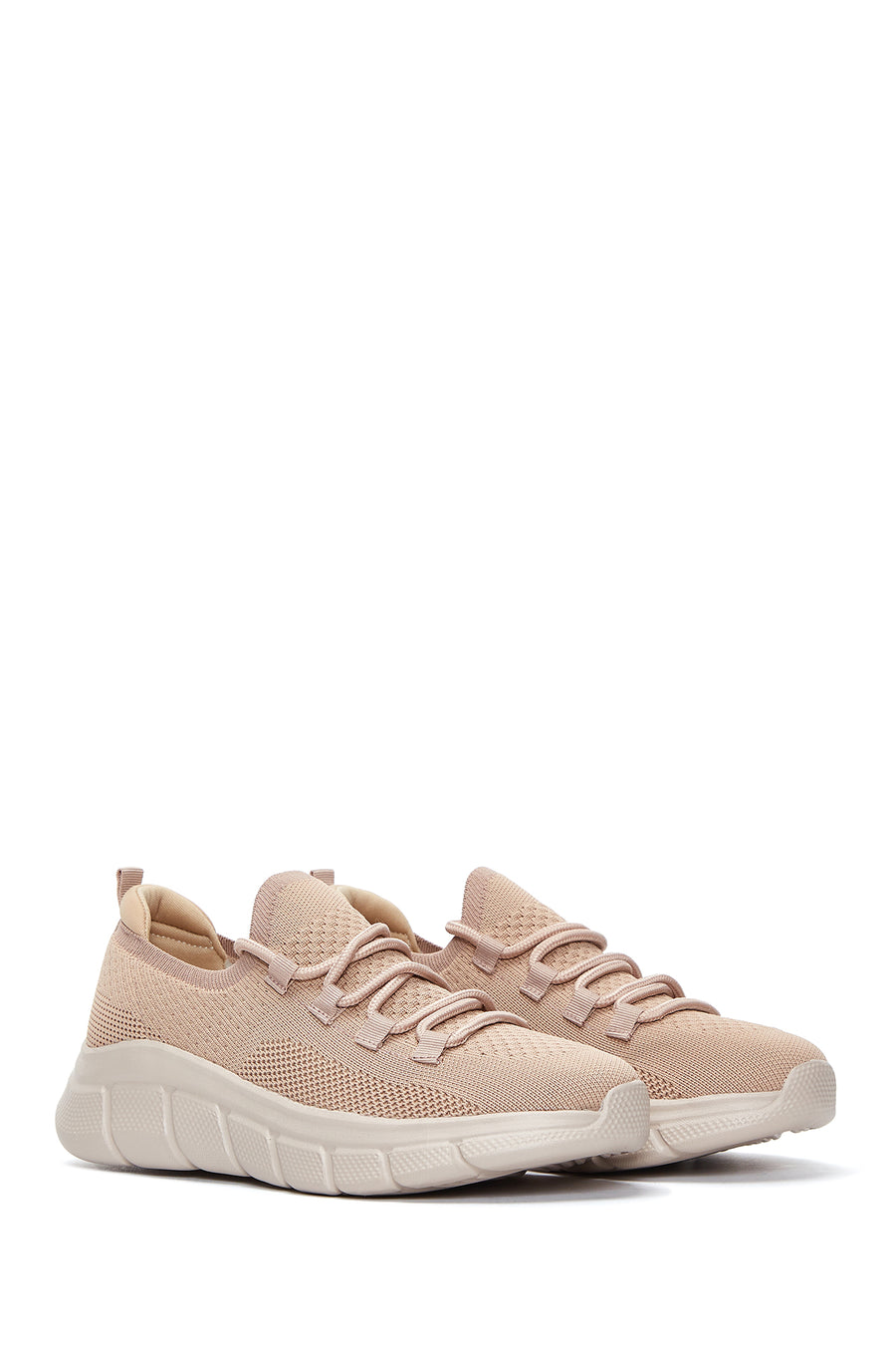 Kadın Pudra Kumaş Sneaker