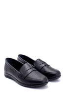 Women's Black Leather Loafer | Derimod