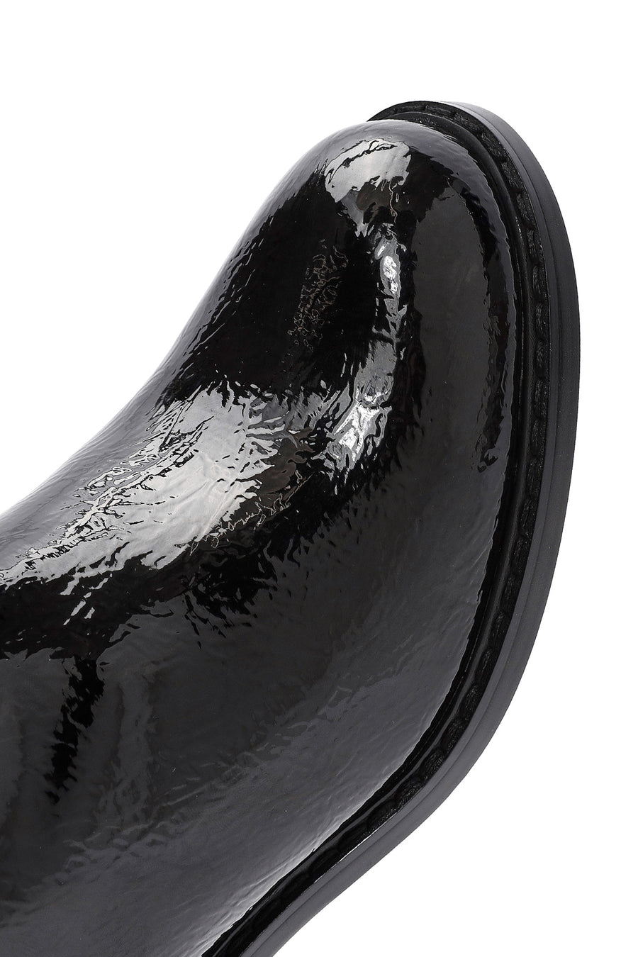 Women's Black Zippered Low Heel Boots