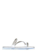 Women's White Jelly Transparent Stone Flat Slippers | Derimod