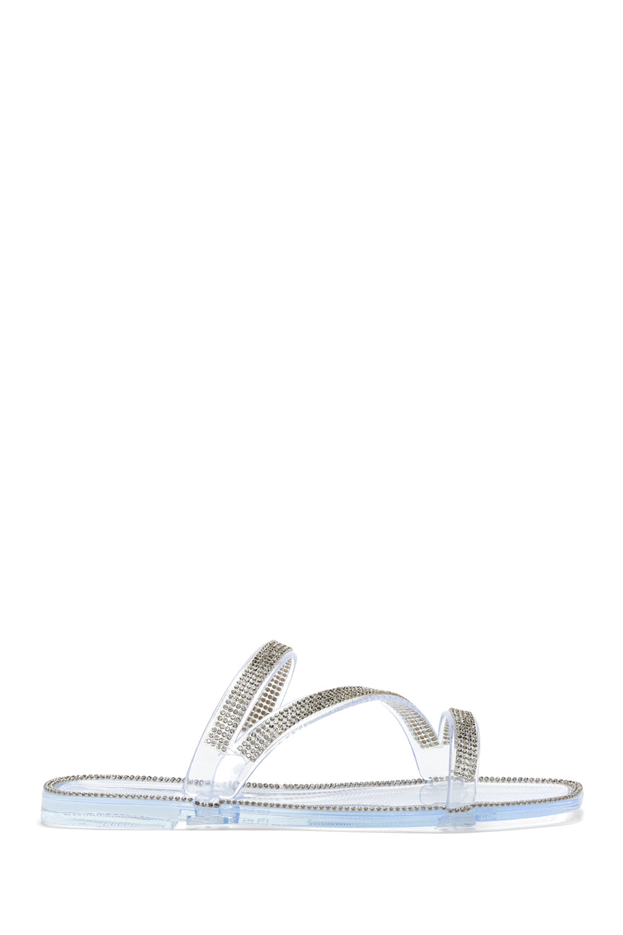 Women's White Jelly Transparent Stone Flat Slippers 22SFE4926PV | Derimod