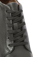 Erkek Haki Bağcıklı Deri Sneaker | Derimod