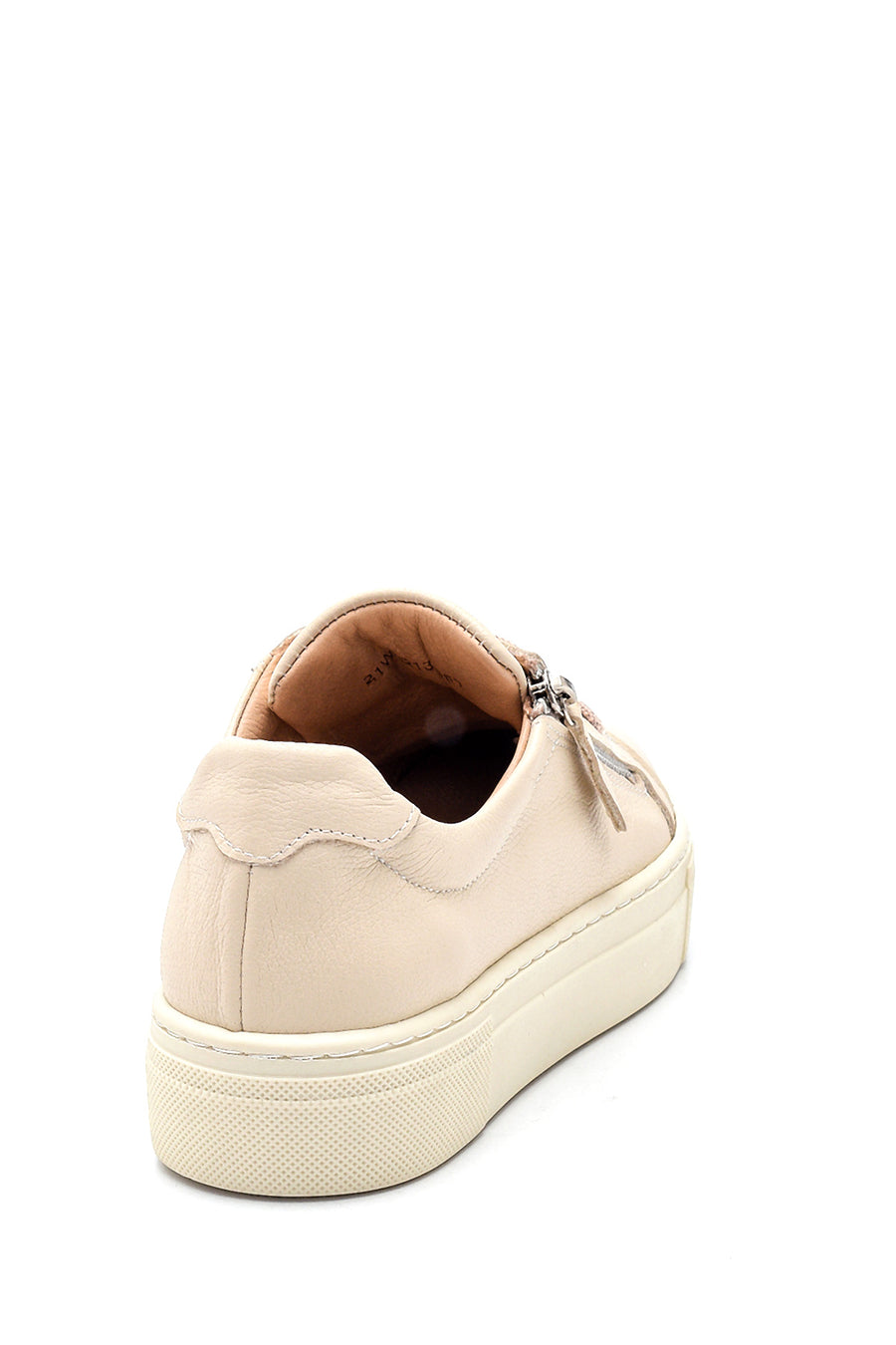 Kadın Deri Fermuarlı Sneaker