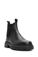 Male Black Leather Chelsea Boots | Derimod