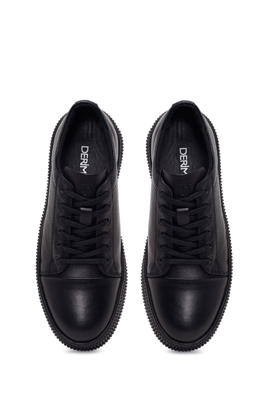 Male Black Lace-up Leather Sneaker