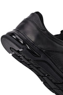 Erkek Siyah Bağcıklı Deri Casual Sneaker | Derimod