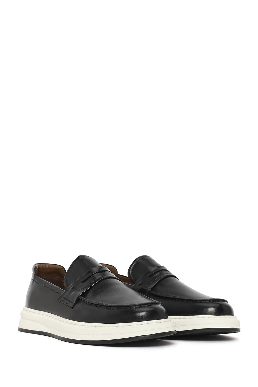 Erkek Siyah Deri Casual Loafer