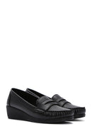 Kadın Siyah Dolgu Topuklu Loafer | Derimod