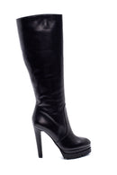 Women's Leather Platform Heeled Boots | Derimod