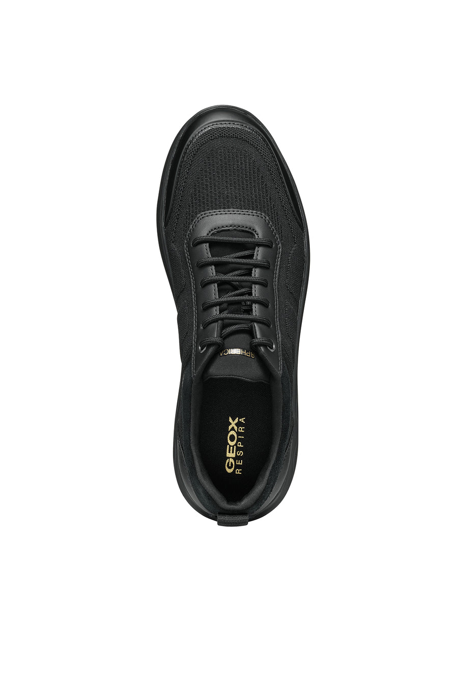 Geox Erkek Siyah Spherica Bağcıklı Deri Sneaker