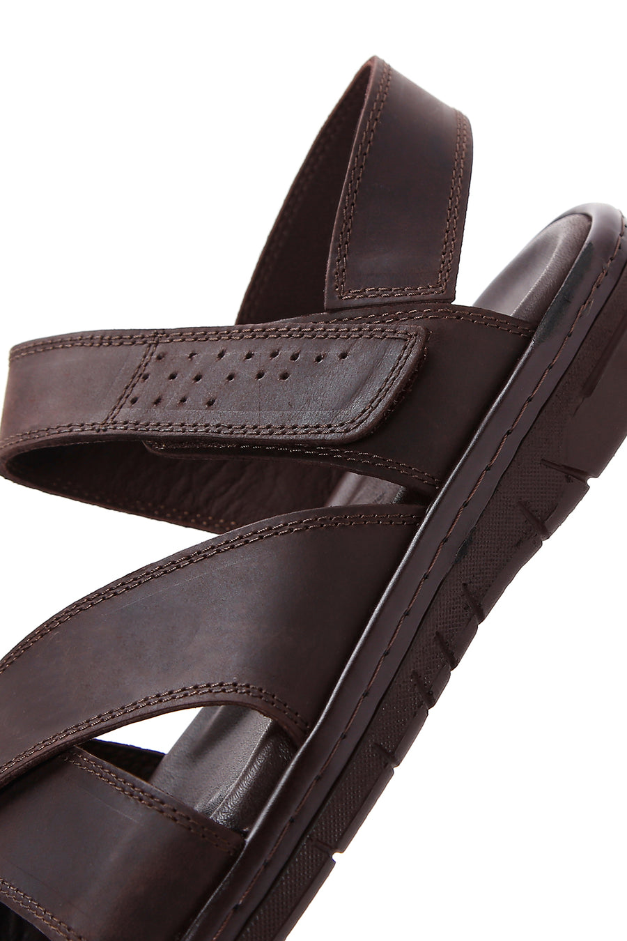 Men's Brown Nubuck Leather Sandals