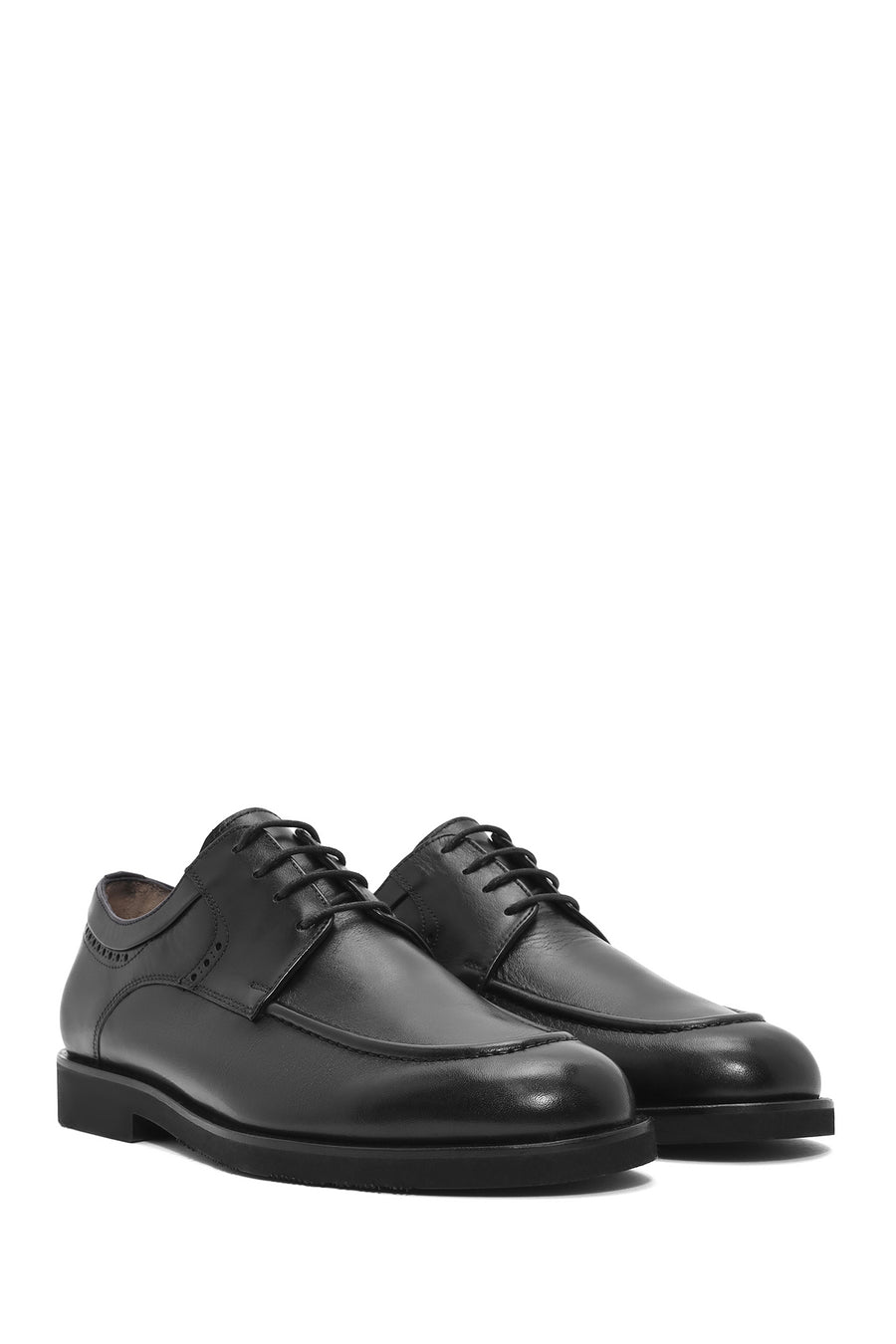 
Men's Black Lace-Up Leather Classic Shoes

