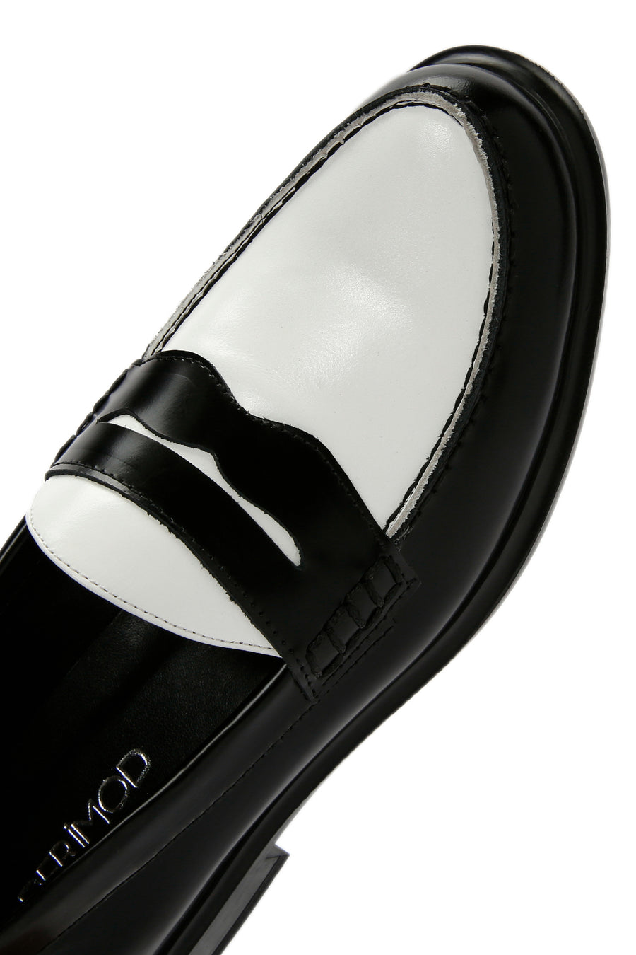 Women's Black Leather Masculine Loafer