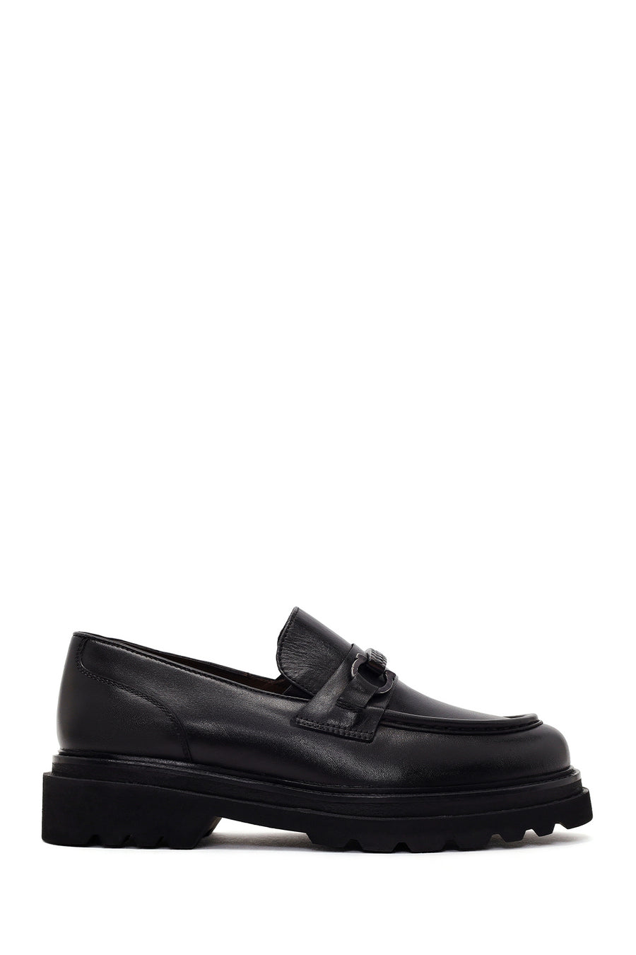 Erkek Siyah Deri Casual Loafer WM750034DV | Derimod