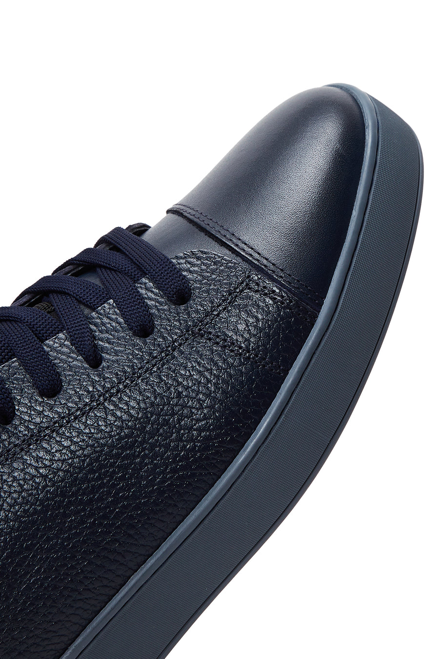 Erkek Lacivert Deri Sneaker