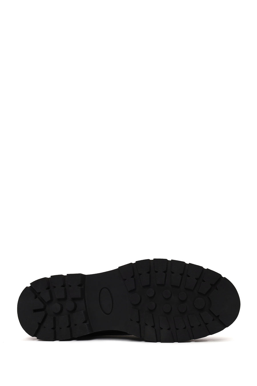 Male Black Lace-Up Thick-Soled Leather Casual Shoes