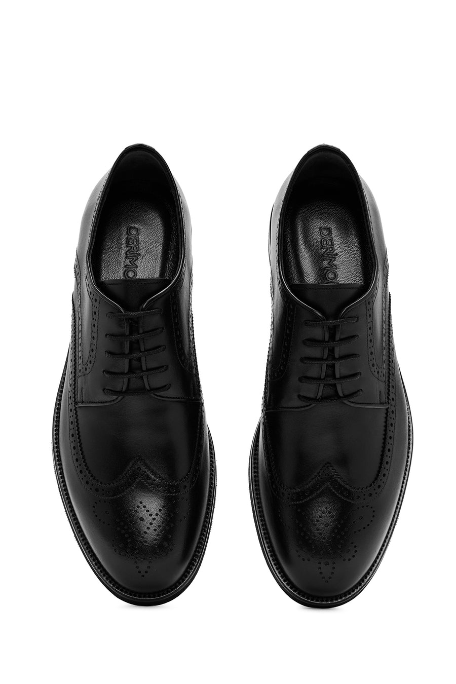Male Black Lace-Up Leather Casual Shoes