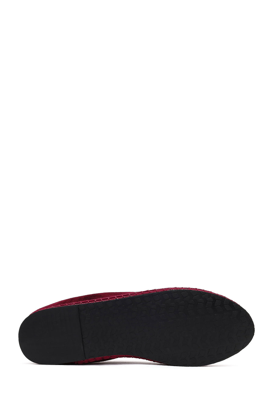 Kadın Bordo Kumaş Loafer