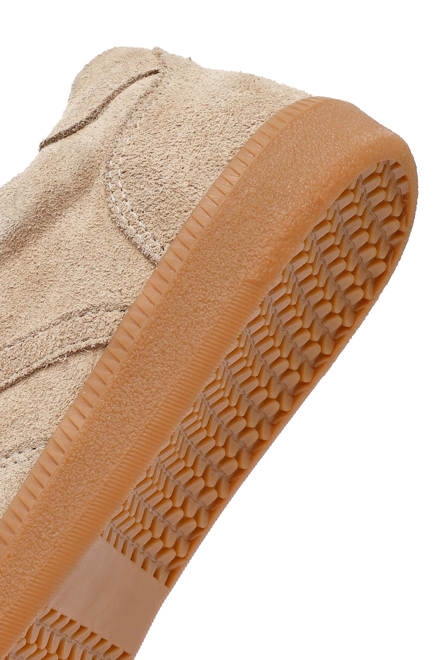 Woman Camel Laced Suede Leather Sneakers