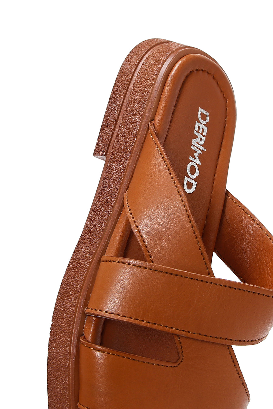 Women's Tan Leather Comfort Slippers