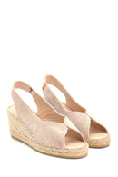 Kadın Casual Dolgu Topuk Deri Espadril | Derimod