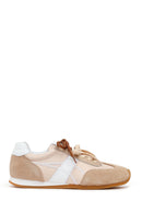 Women's Beige Lace-up Leather Sneaker | Derimod