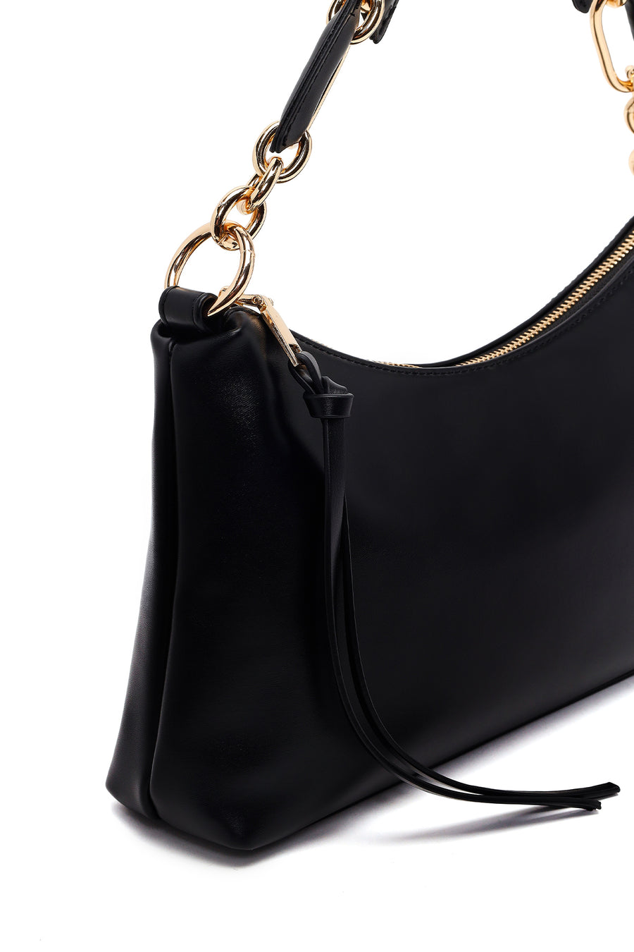 Woman Black Long-Strap Shoulder Bag