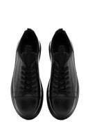 Men's Black Lace-up Leather Sneaker | Derimod