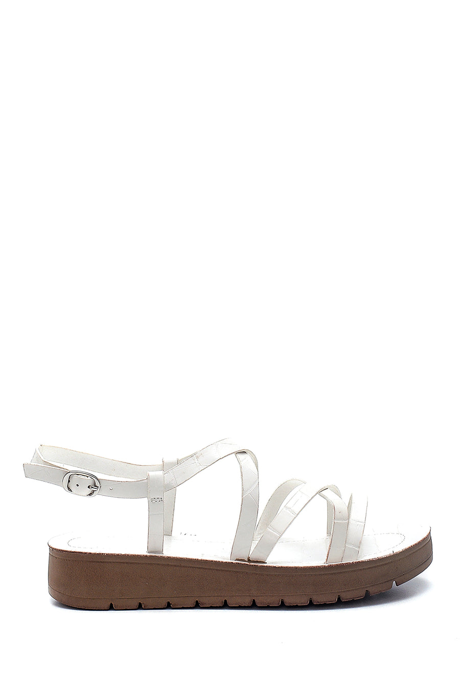 Kadın Casual Kroko Desenli Sandalet 21SFE4646E3 | Derimod