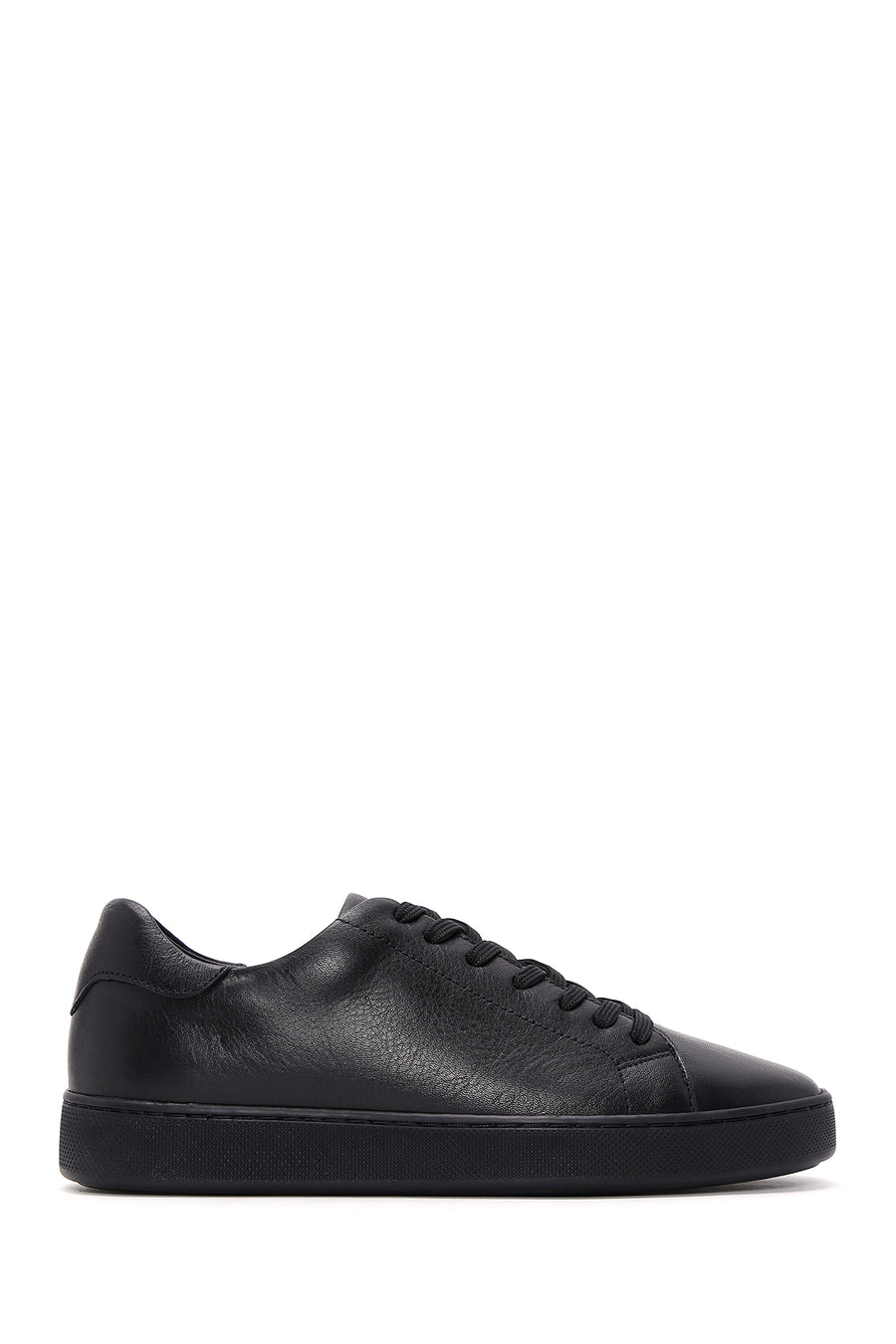 Erkek Siyah Bağcıklı Deri Sneaker WM710004DV | Derimod