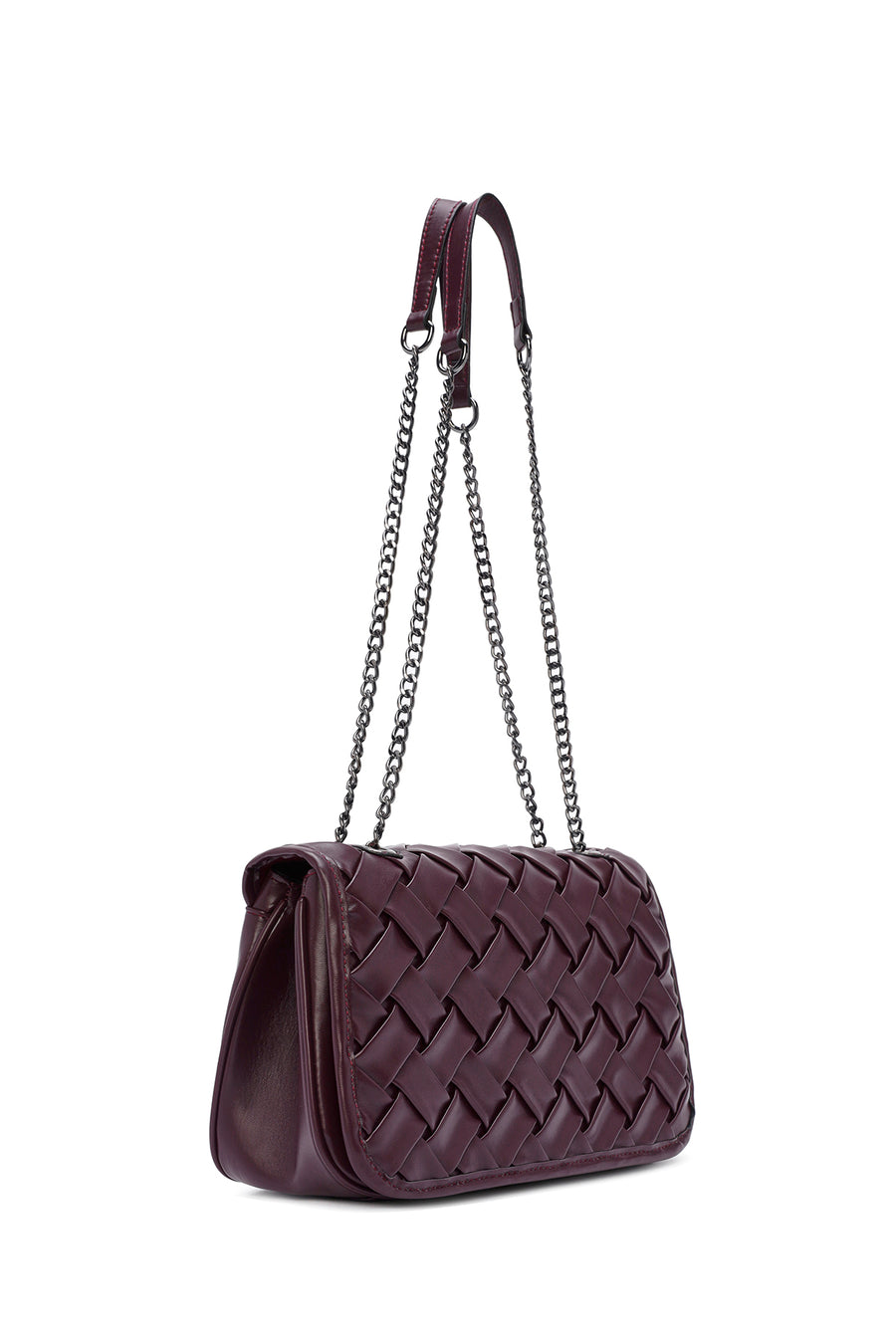 Women's Burgundy Long Strap Crossbody Bag