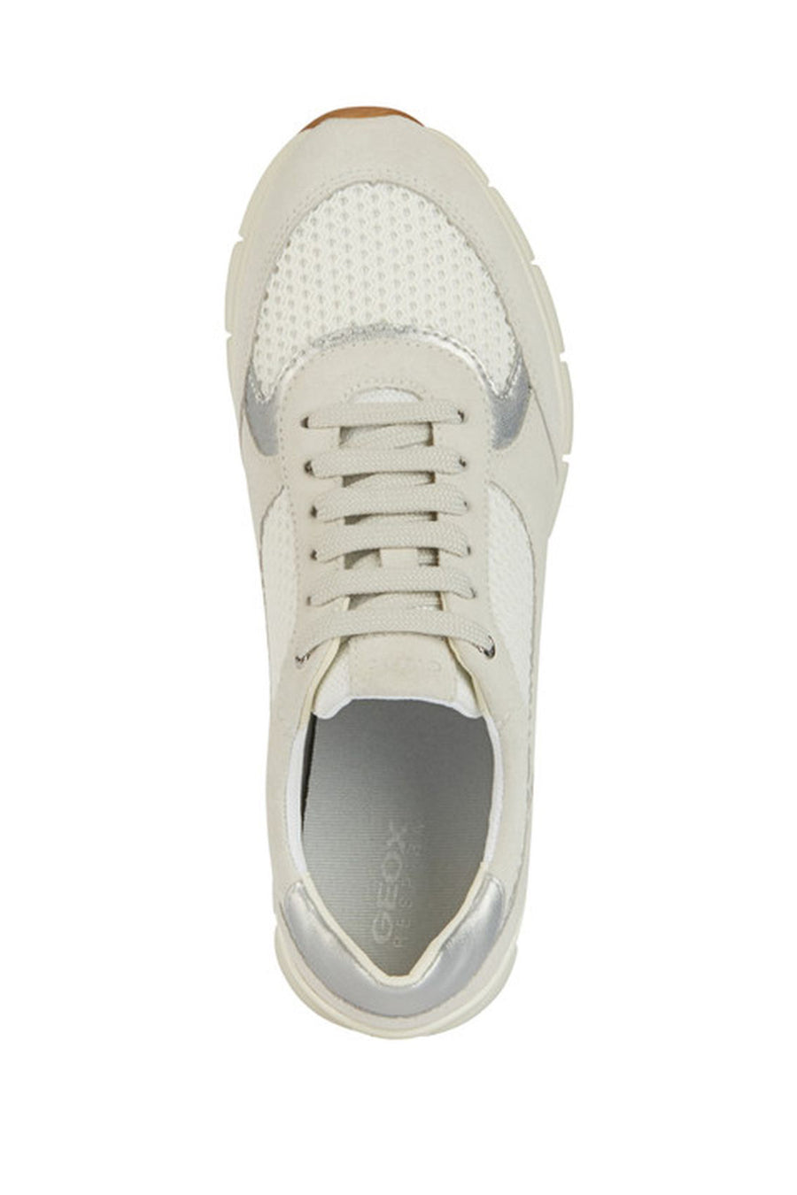 Geox Kadın Beyaz Sukie Bağcıklı Süet Deri Sneaker