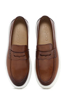 Men's Tan Leather Thick Soled Sports Loafer | Derimod