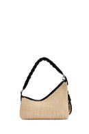 Woman Cream Charm-Embellished Straw Shoulder Bag | Derimod