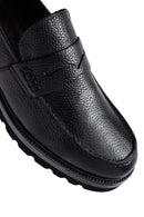 Erkek Siyah Deri Casual Loafer | Derimod