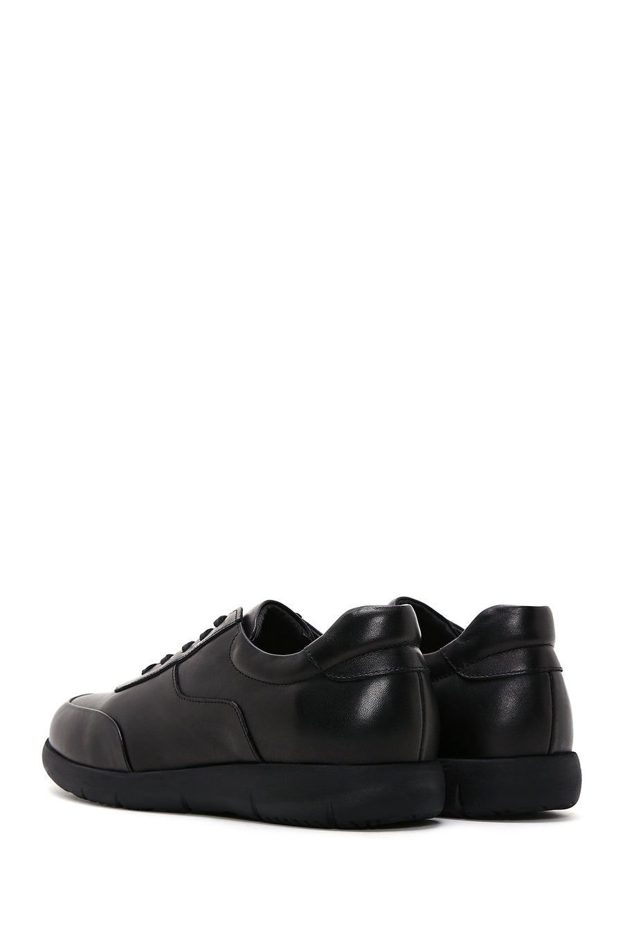 Erkek Siyah Deri Sneaker