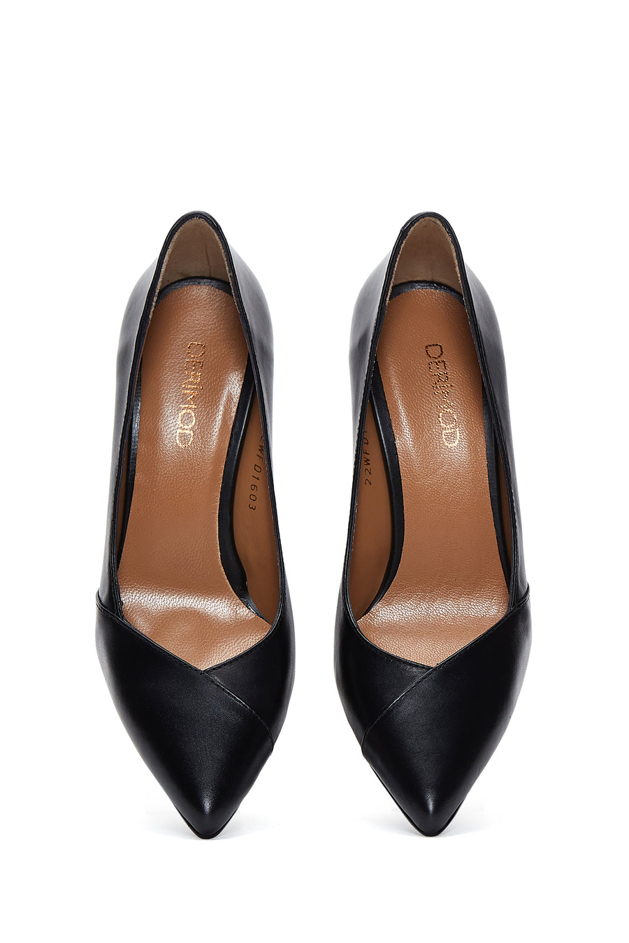 Kadın Siyah Deri Stiletto