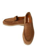 Erkek Taba Süet Deri Casual Loafer | Derimod