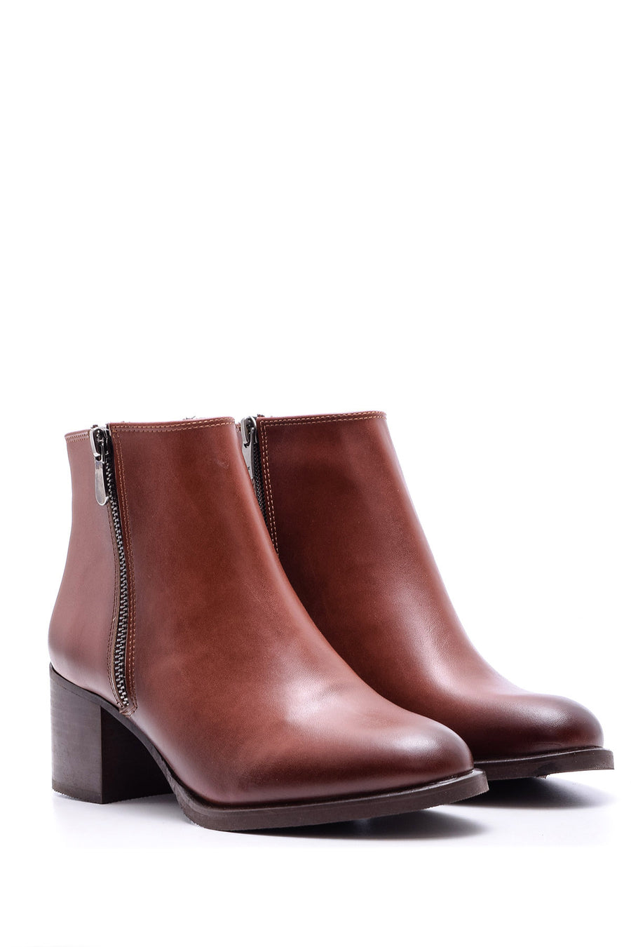 Women's Zippered Heeled Boots