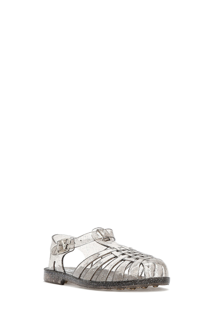 Women's Black Ankle Strap Jelly Sandals
