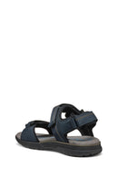 Geox Men's Navy Blue U Spherica Ec5 B- Nbk Synt.Le Double Strap Fabric Sandals | Derimod