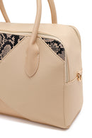 Woman Cream Long Strap Printed Shoulder Bag | Derimod