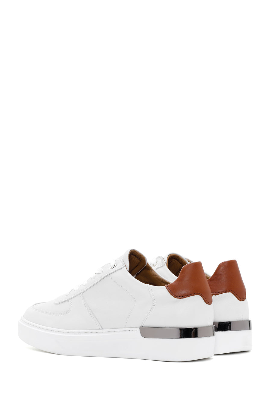 Erkek Beyaz Deri Sneaker