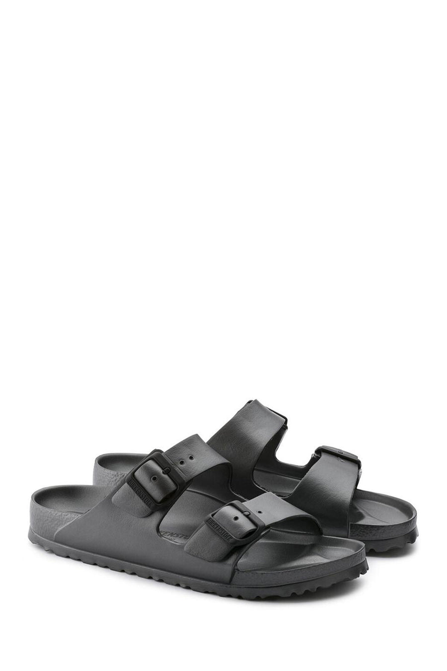 Birkenstock Men's Anthracite Arizona Double Buckle Eva Slippers