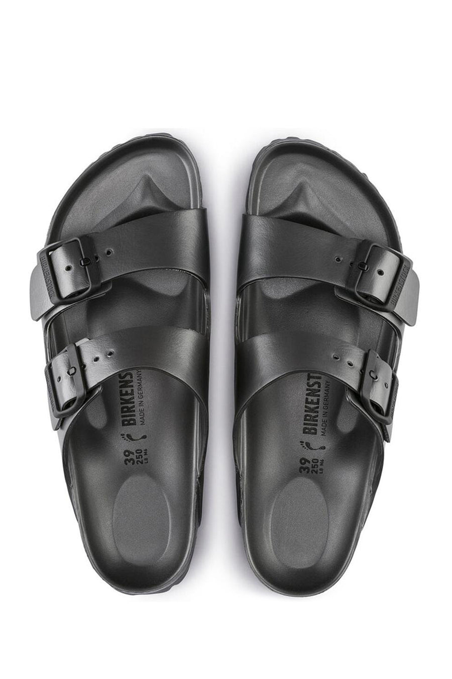 Birkenstock Men's Anthracite Arizona Double Buckle Eva Slippers