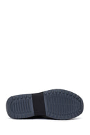 Male Black Lace-Up Thick-Soled Leather Casual Sneaker | Derimod