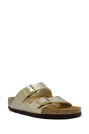 Birkenstock Kadın Altın Arizona Bf Çift Tokalı Terlik | Derimod