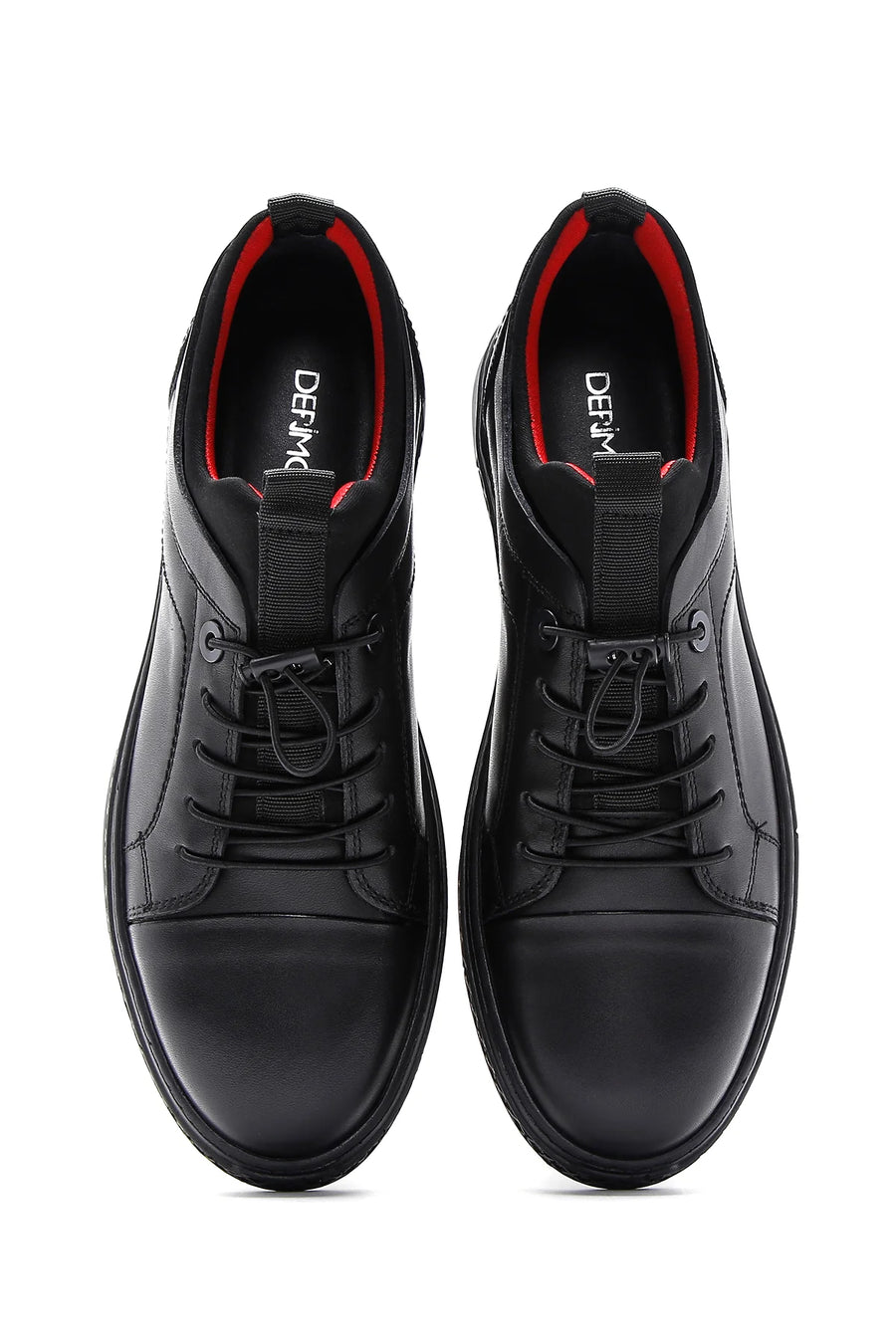 Men's Black Leather Casual Sneaker 23SFD618518 | Derimod