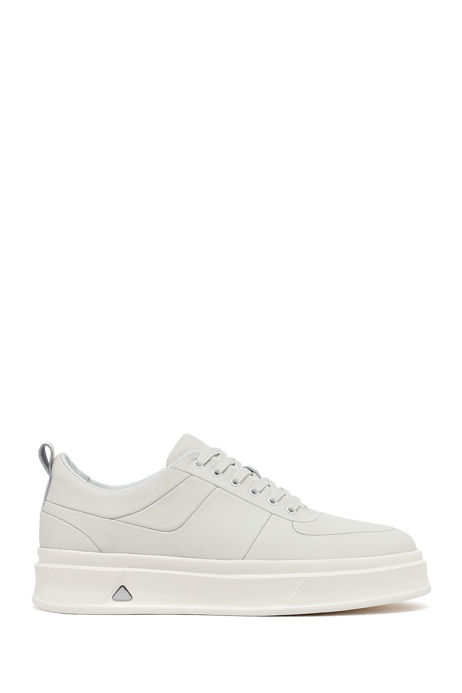 Erkek Beyaz Bağcıklı Kalın Tabanlı Deri Sneaker 25WFD612318 | Derimod